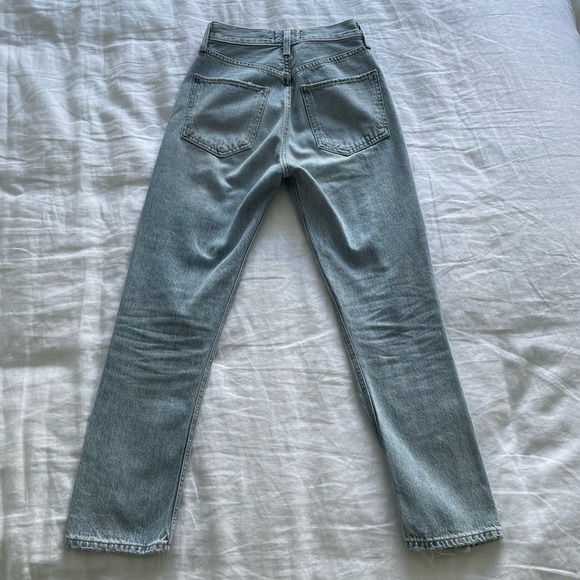 Agolde Riley High Rise Straight Crop Jeans in Shatter - Picture 5 of 8